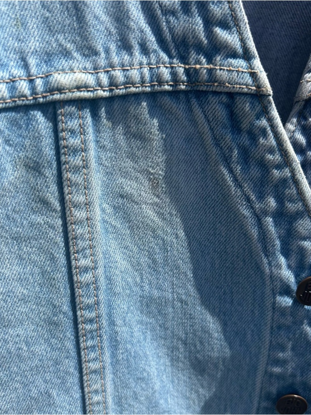 Big John Vintage Men’s Denim Vest Size 40in/ 101.5cm Chest - Picture 7 of 16